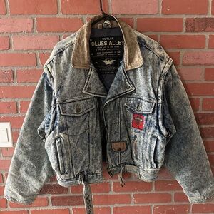 Vintage Cotler Blues Alley Denim Aviation Jacket